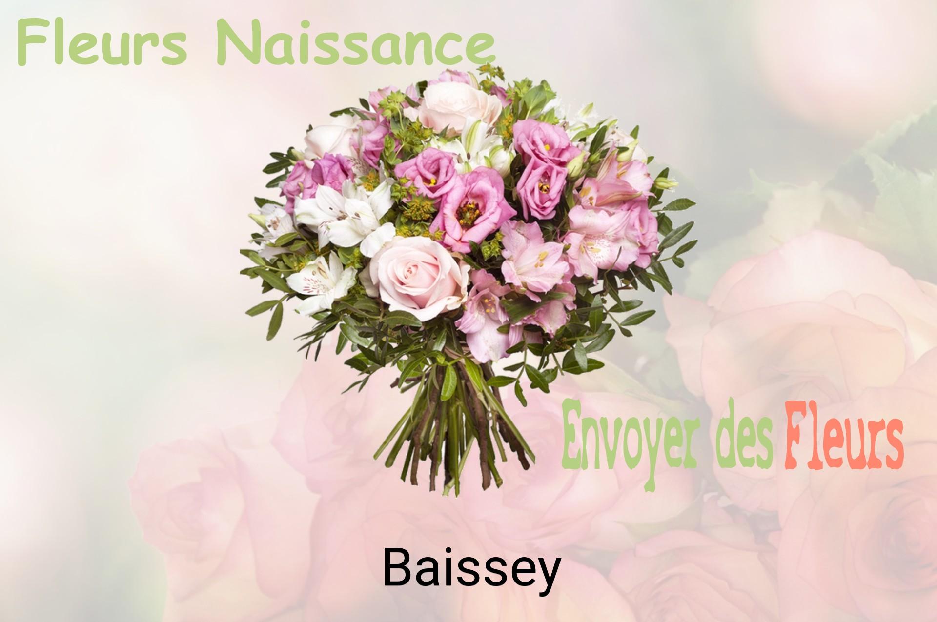 Bouquet de fleurs de naissance livré à Baissey
